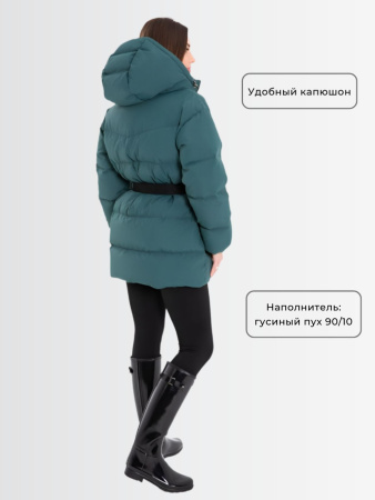 Пуховик женский зимний CRUSH Изумрудный